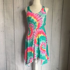 Tie Die Asymmetrical Dress